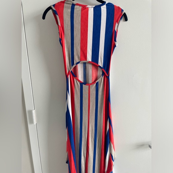 NWOT Sexy hi-low red white blue dress - Picture 3 of 4